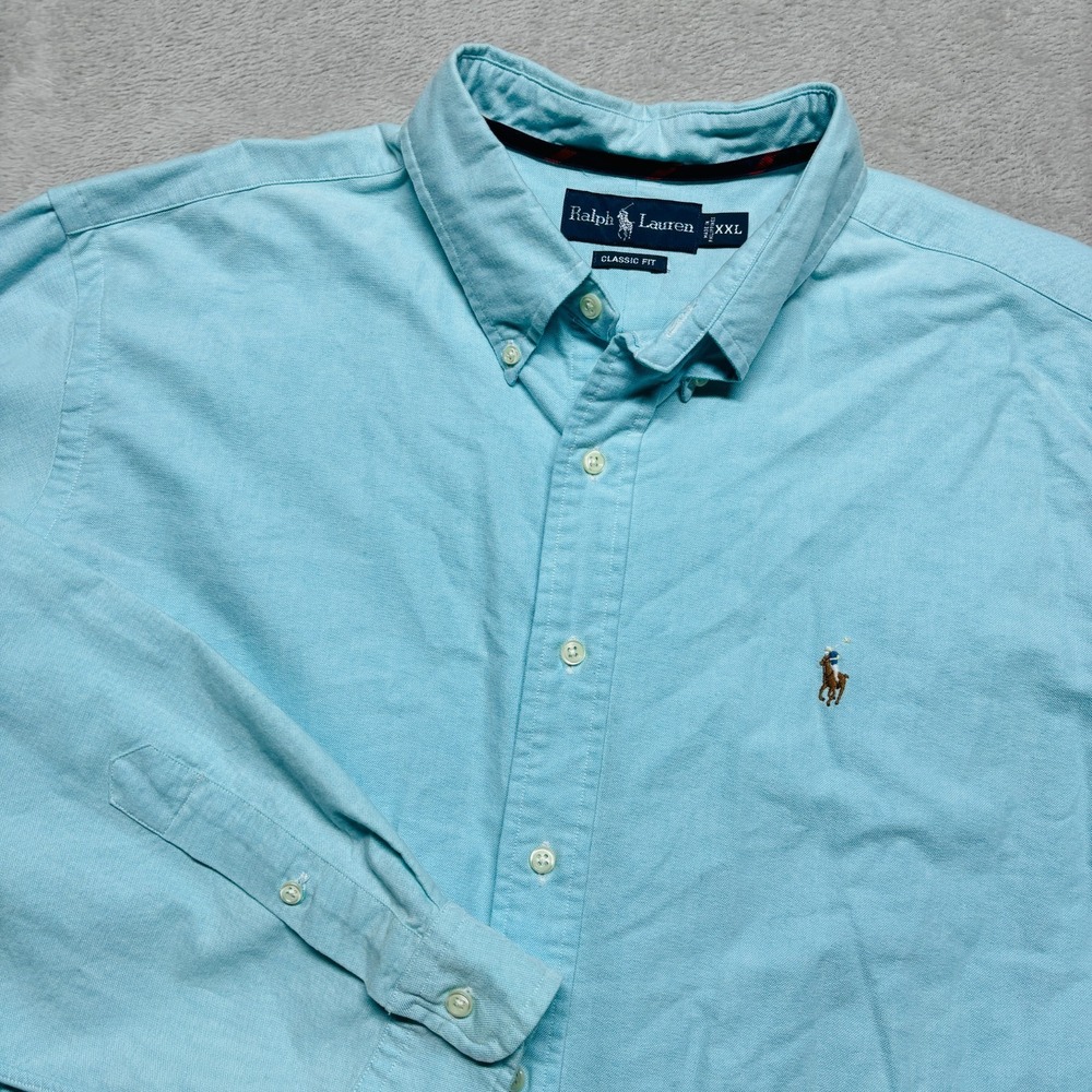 NWT VTG Ralph Lauren Shirt Mens‎ XXL Classic Fit Oxford Flesh Pony Button Down